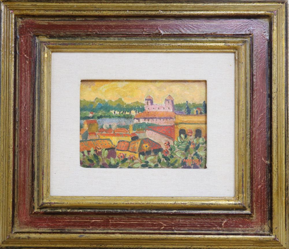Vittorio Paradisi (Italian B.1934), oil on board, Palazzo Medici, signed, 12 x 17cm